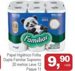 Mineirão Atacarejo Papel Higiênico Folha 79 Dupla Familiar Supremo 20 metros oferta