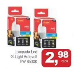 Mineirão Atacarejo Lampada Led G-Light Autovolt 9W 6500K oferta