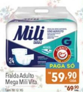 Supermercados Condor Fralda Adulto Mega Mili Vita oferta