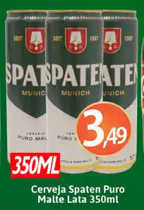 Supermercados Fluminense Cerveja Spaten malte lata 350ml oferta