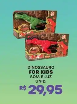 Big Bom Supermercados Dinossauro for kids som e luz unid. oferta