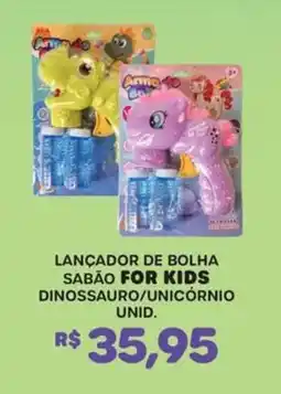 Big Bom Supermercados Lançador de bolha sabão for kids dinossauro/unicórnio unid. oferta