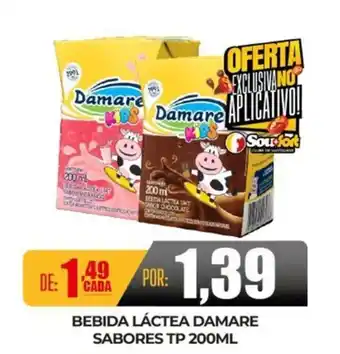 Fort Atacadista Bebida láctea damare sabores tp oferta