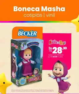 Lojas Becker Boneca Masha cotiplás | vinil oferta