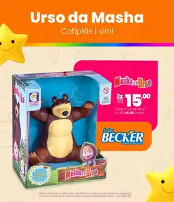 Lojas Becker Urso da Masha Cotiplás | vinil oferta
