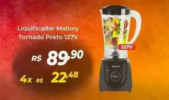 Liquidifcador Mallory Tornado Preto 127v