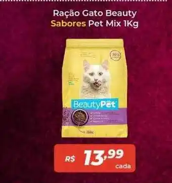 Atakarejo Ração Gato Beauty Sabores Pet Mix oferta