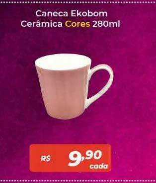 Atakarejo Caneca Ekobom Cerâmica Cores oferta