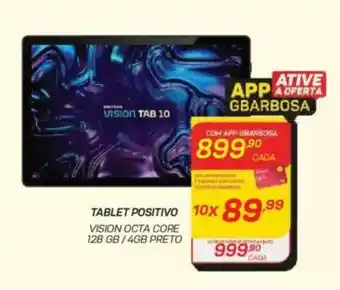 GBarbosa Tablet positivo vision octa core 128 gb/4gb preto oferta