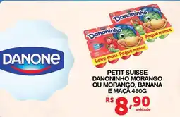 Roldão Petit suisse danoninho morango ou morango, banana e maçã oferta