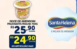 Roldão Doce de amendoim paçoquita rolha oferta