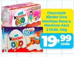 X Supermercados Chocolate Kinder Ovo Meninas Rosa e Meninos Azul oferta