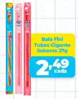 X Supermercados Bala Fini Tubes Gigante Sabores oferta