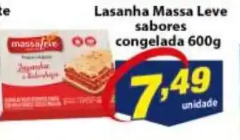Vencedor Atacadista Lasanha Massa Leve Sabores Congelada 500g oferta