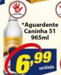 Vencedor Atacadista Aguardente Caninha 51 965ml oferta