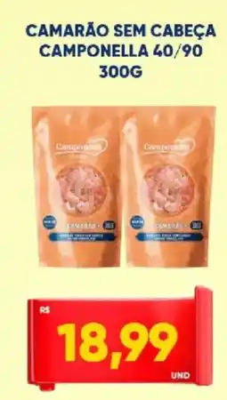 Tatico Camarão sem cabeça camponella 40/90 oferta