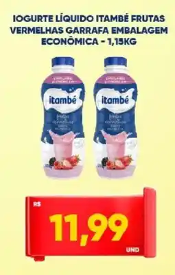 Tatico Iogurte líquido itambé frutas vermelhas garrafa embalagem econômica oferta