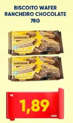 Tatico Biscoito wafer rancheiro chocolate oferta