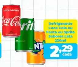 X Supermercados Refrigerante Coca Cola ou Fanta ou Sprite Sabores Lata oferta