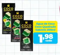 X Supermercados Água de Coco Quadrado Sabores oferta
