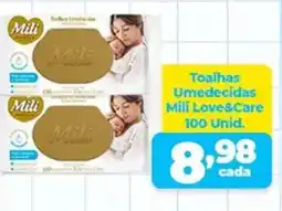 X Supermercados Toalhas Umedecidas Mili Love&Care oferta