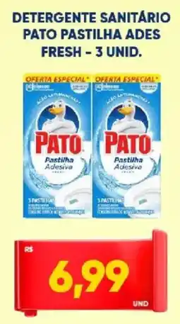 Tatico Detergente sanitário pato pastilha ades fresh -3 unid. oferta