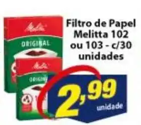 Vencedor Atacadista Filtro de Papel Melitta 102 ou 103 oferta