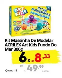 Althoff Supermercados Kit Massinha De Modelar ACRILEX Art Kinds Fundo Do Mar oferta