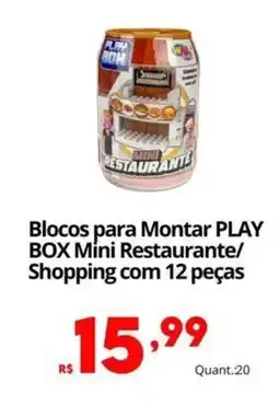 Althoff Supermercados Blocos para Montar PLAY BOX Mini Restaurante/ Shopping oferta