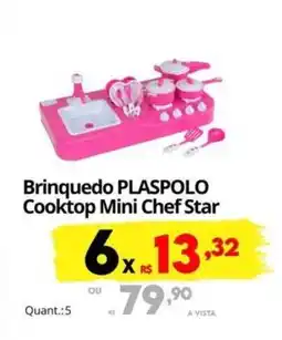 Althoff Supermercados Brinquedo PLASPOLO Cooktop Mini Chef Star oferta