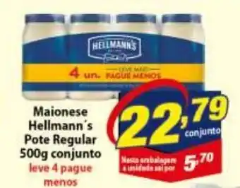 Maionese Hellmann's pote Regular 500g conjunto