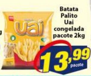 Vencedor Atacadista Batata Palito Uai congelada pacote 2kg oferta