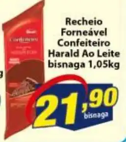 Vencedor Atacadista Recheio Forneavel Confeiteiro Harald ao Leite 1.05kg oferta