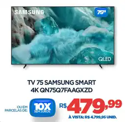 DB Supermercados Tv 75 samsung smart 4K QN75Q7FAAGXZD oferta