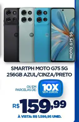 DB Supermercados Smartph moto g75 5g 256gb azul/cinza/preto oferta