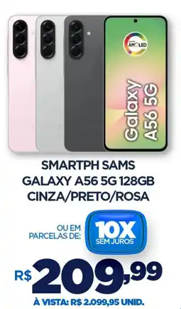 DB Supermercados Smartph sams galaxy a56 5g 128gb cinza/preto/rosa oferta