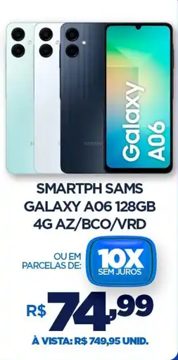 DB Supermercados Smartph sams galaxy a06 128gb 4g az/bco/vrd oferta