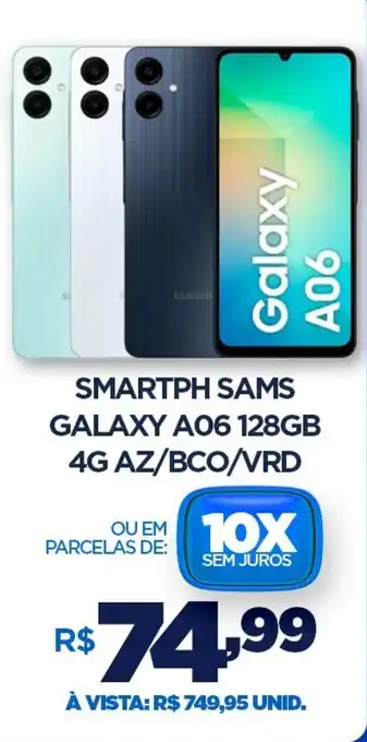 DB Supermercados Smartph sams galaxy a06 128gb 4g az/bco/vrd oferta