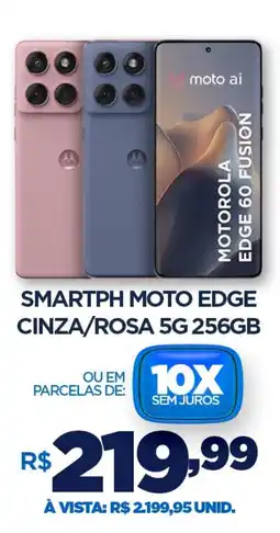 DB Supermercados Smartph moto edge cinza/rosa 5g 256gb oferta
