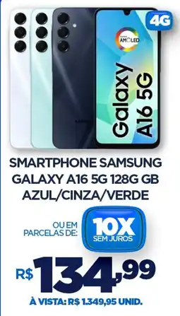 DB Supermercados Smartphone samsung galaxy a16 5g 128g gb azul/cinza/verde oferta
