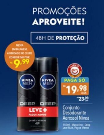 Supermercados Condor Conjunto Desodorante Aerossol Nivea 150ml oferta