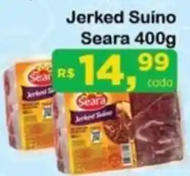 Chama Supermercados Jerked Suíno Seara oferta