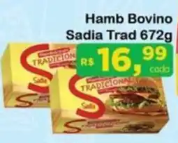 Chama Supermercados Hamb Bovino Sadia Trad oferta