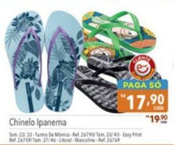 Supermercados Condor Chinelo Ipanema oferta