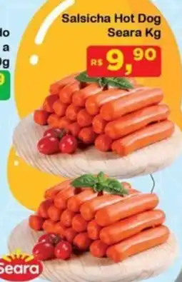 Chama Supermercados Salsicha Hot Dog Seara oferta