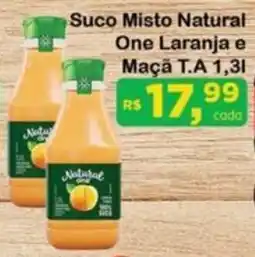 Chama Supermercados Suco Misto Natural One Laranja e Maça T.A oferta