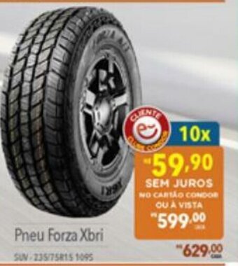 Supermercados Condor Pneu Forza Xbri oferta