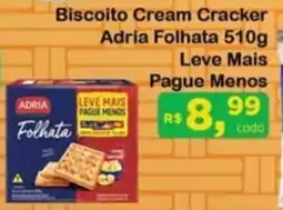 Chama Supermercados Biscoito Cream Cracker Adria Folhata oferta