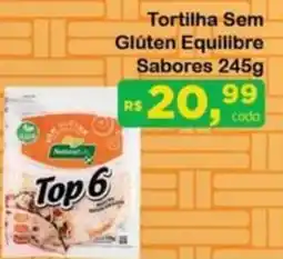 Chama Supermercados Tortilha Sem Glúten Equilibre Sabores oferta