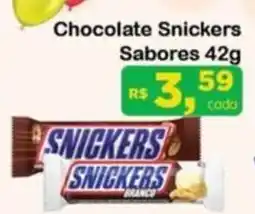 Chama Supermercados Chocolate Snickers Sabores oferta